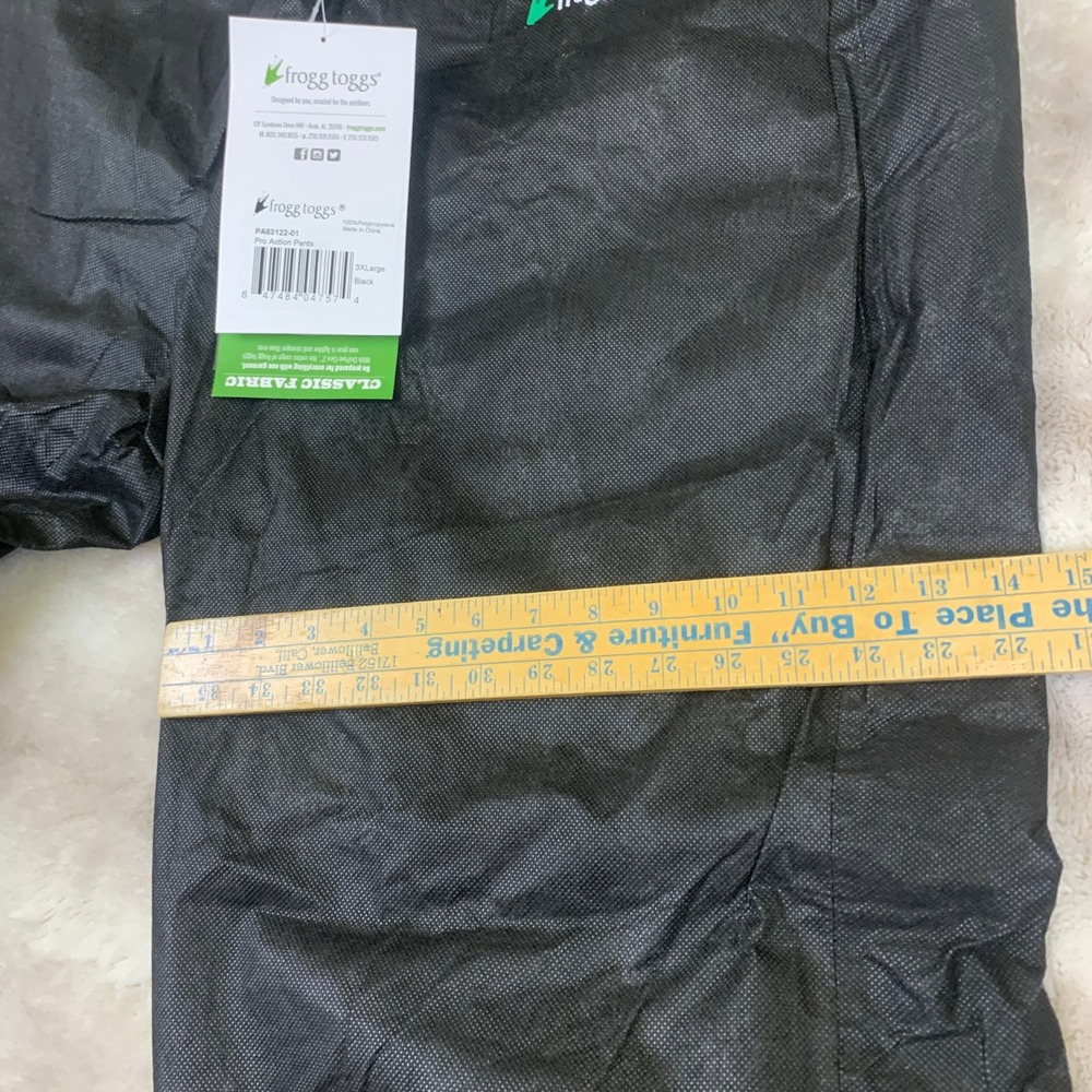 Frogg Toggs Pro Action Rain Pants Men 3XL Waterproof Fishing Hunting Outdoor NWT - Picture 6 of 16